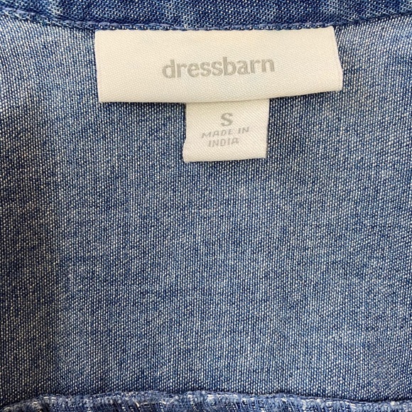 DRESS BARN BUTTON DOWN JEAN TOP - Picture 3 of 5